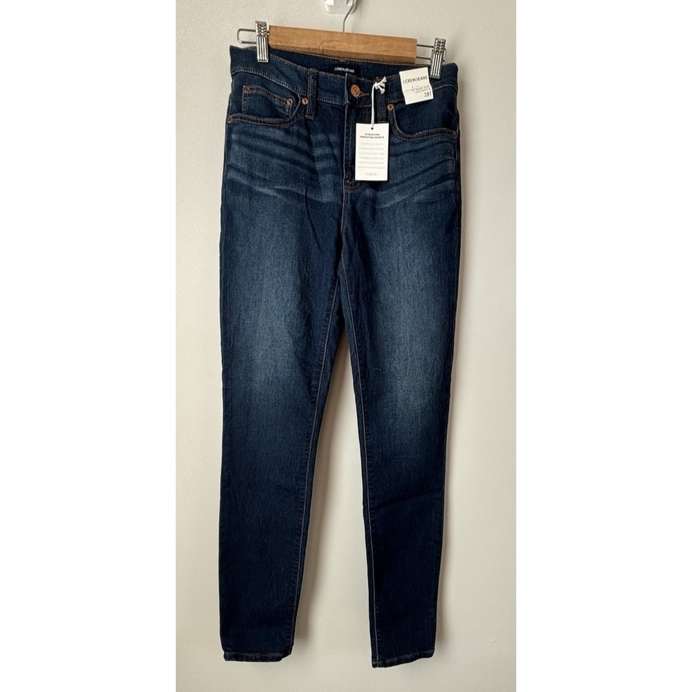 J. Crew 10" High-Rise Toothpick Jeans Perfecting Pockets sz 28T NWT Skinny